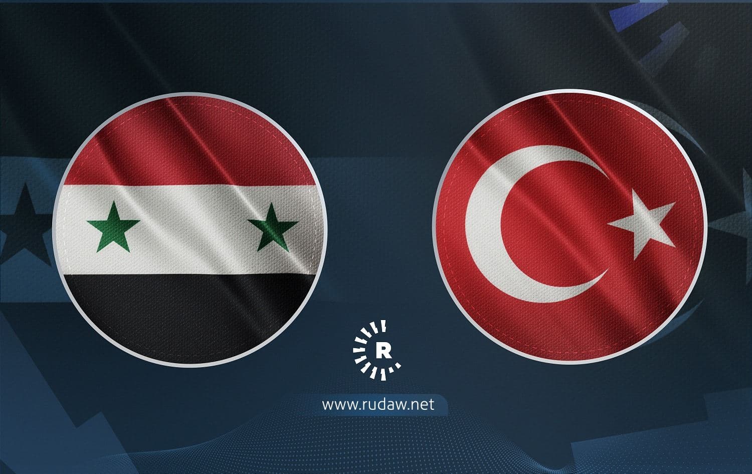 The flags of Syria and Turkey. Graphic: Rudaw