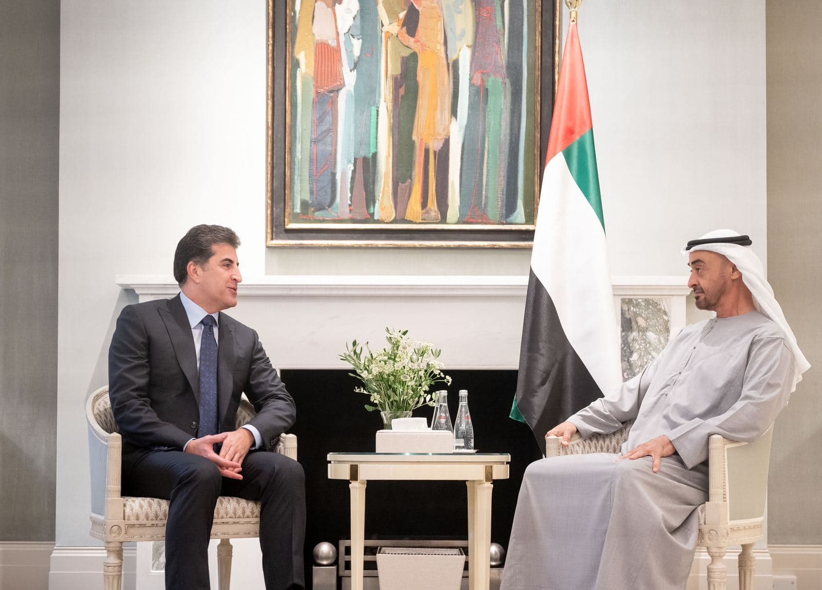 Başkan Neçirvan Barzani ile Abu Dabi Veliaht Prensi Muhammed bin Zayed el Nahyan 