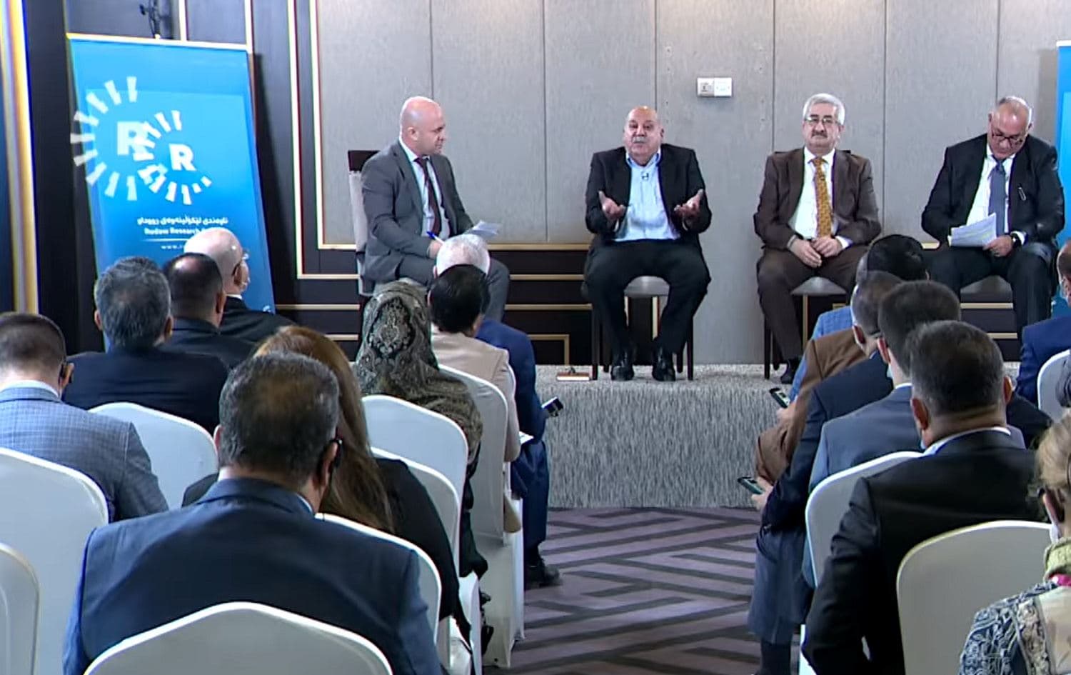 Rudaw Research Centre on September 20, 2021 hosted a series of panel discussions on Iraq's October 10 parliamentary election, in Erbil. Photo: Rudaw