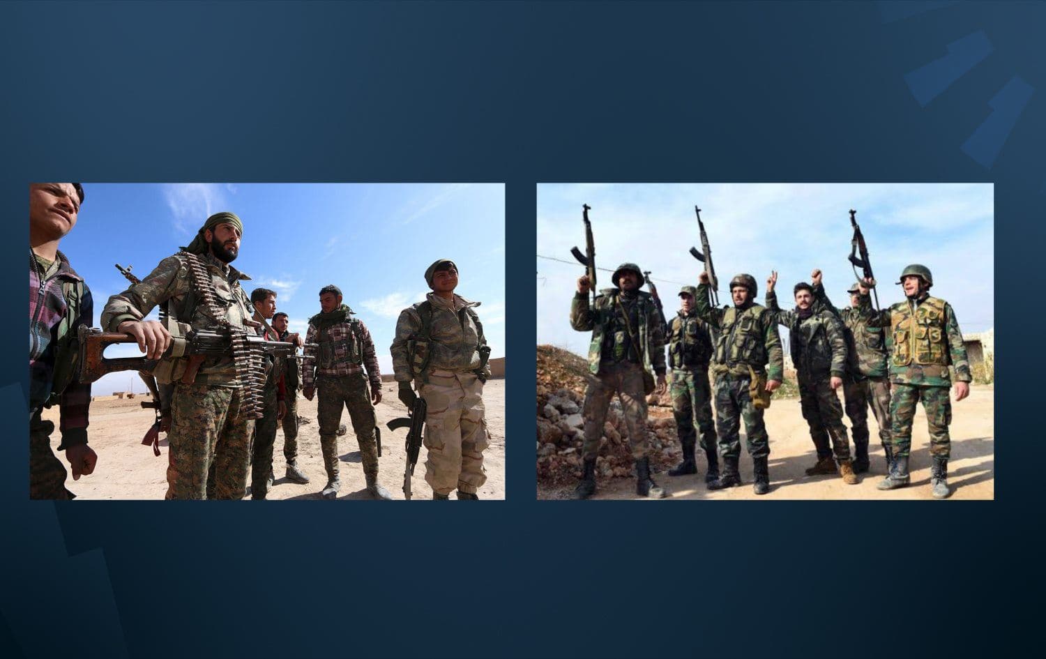 Hêzên HSD - Artêşa Sûriyê (Grafîk: Rûdaw)