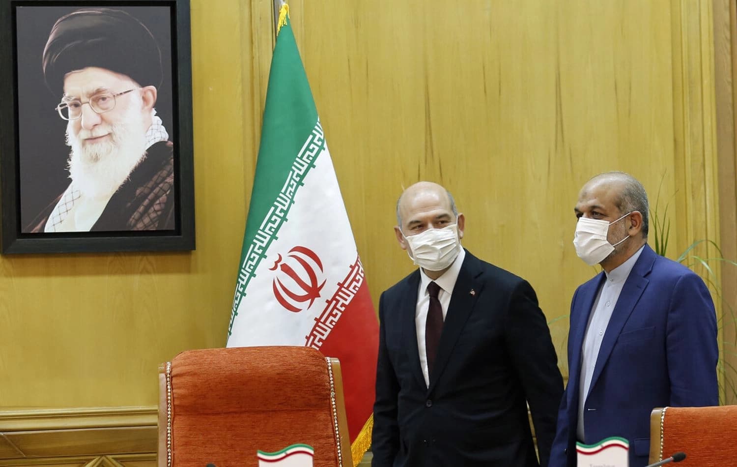 Interior Minister Suleyman Soylu meets with Iran interior minister Ahmad Vahidi in Tehran. October 20, 2021. Photo: IRNA