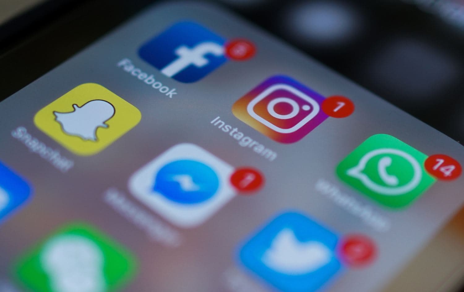Apps for Facebook, Instagram, Twitter and other social networks on a smartphone, taken on March 22, 2018. Photo: CHANDAN KHANNA / AFP