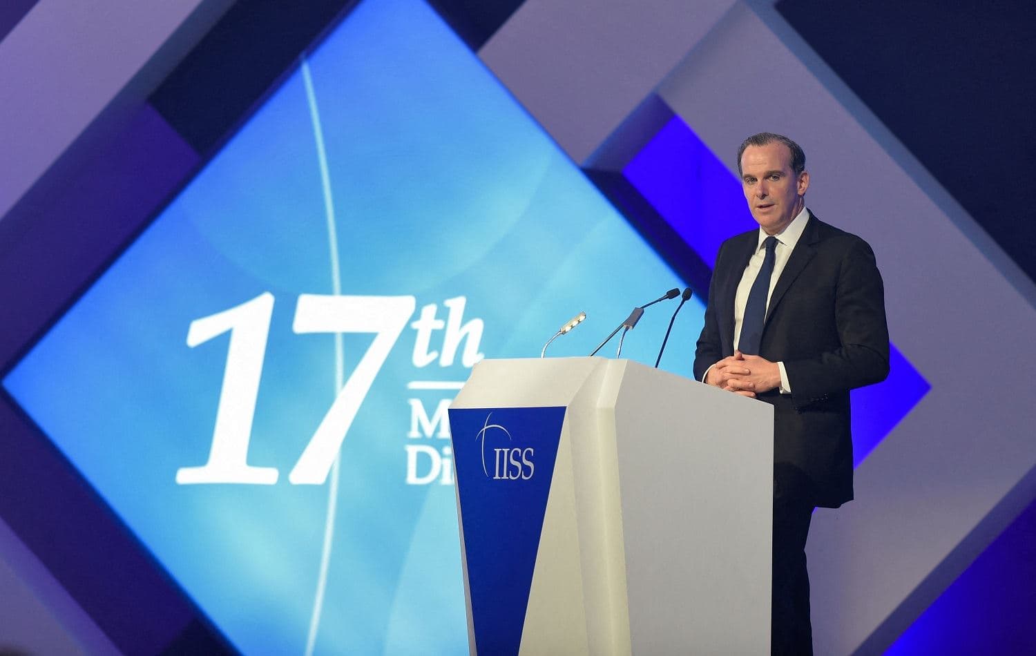 US White House Coordinator for the Middle East and North Africa Brett McGurk speaks during the 17th IISS Manama Dialogue in the Bahraini capital Manama on November 21, 2021. Photo: Mazen Mahdi/AFP