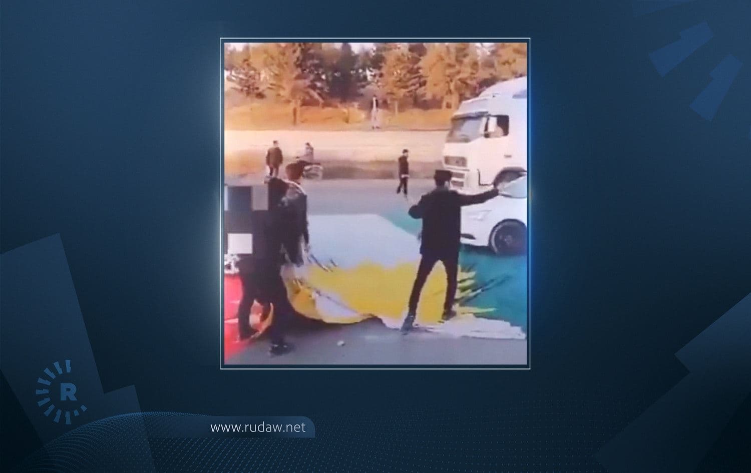 Screenshot from the video which went viral video on November 23, 2021. Photo: Rudaw