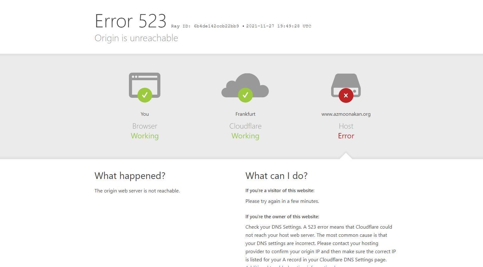 ئەگەر کەسێک بیەوێت وێبسایتەکە بکاتەوە، ناتوانێت و دەنووسرێت بەردەست نییە
