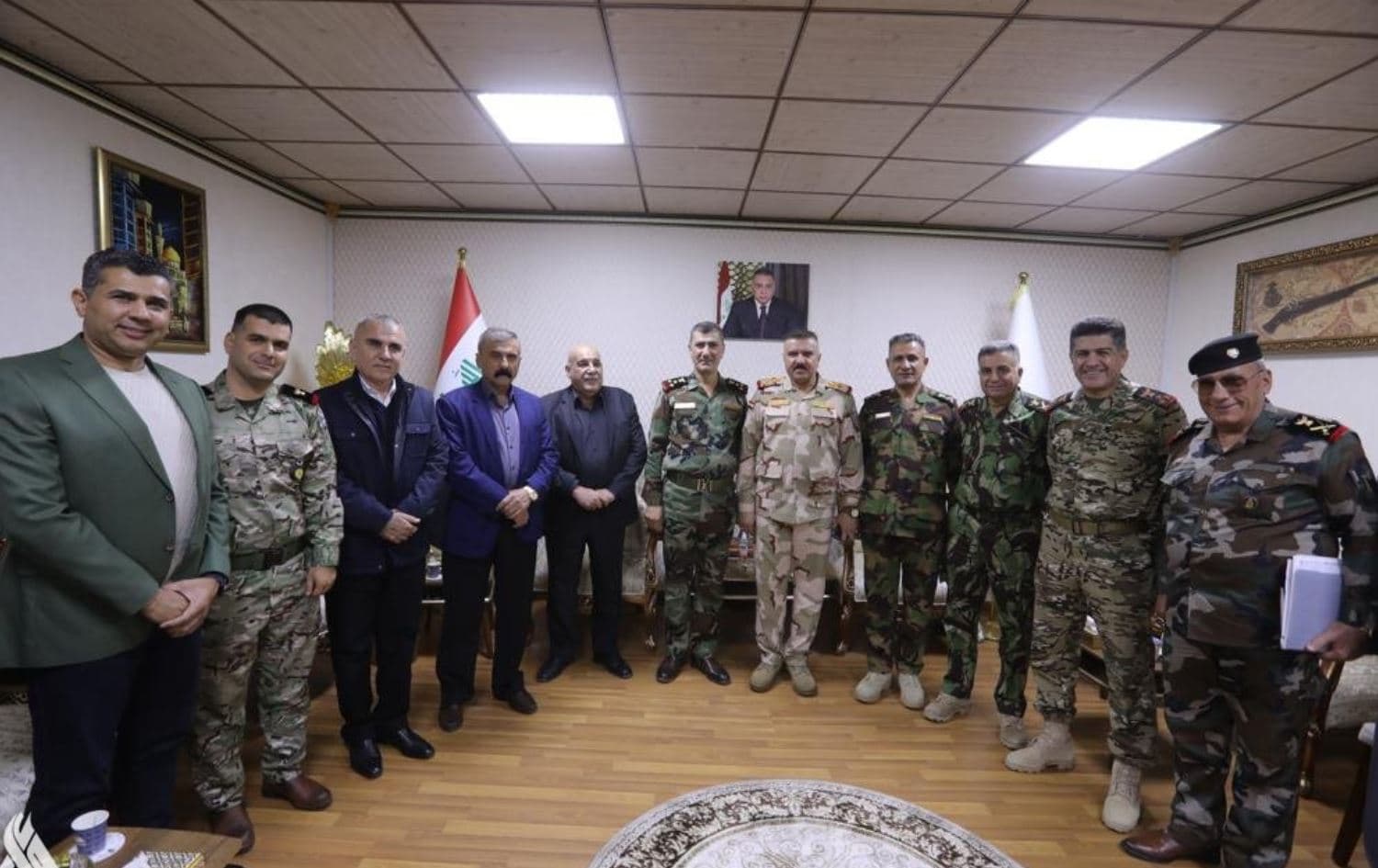 A high-level security meeting was held in Baghdad between Kurdish Peshmerga forces and Iraqi forces. December 12, 2021. Photo: Iraqi state media
