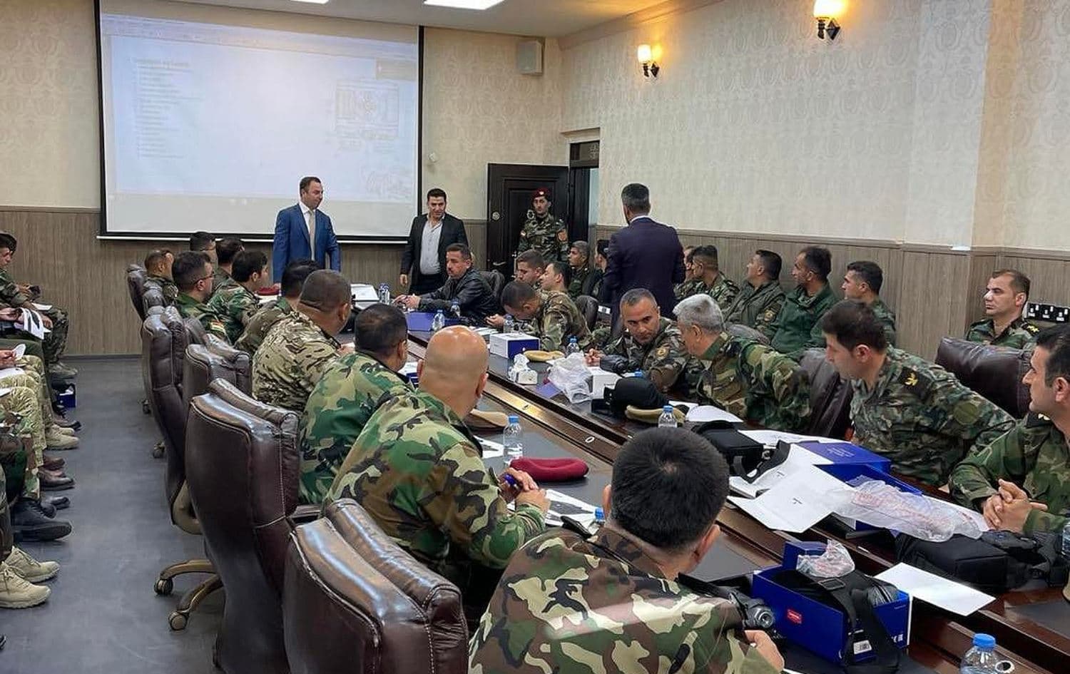 Peshmerga forces received training on the use of thermal binocular on December 12, 2021. Photo: Peshmerga ministry/Facebook
