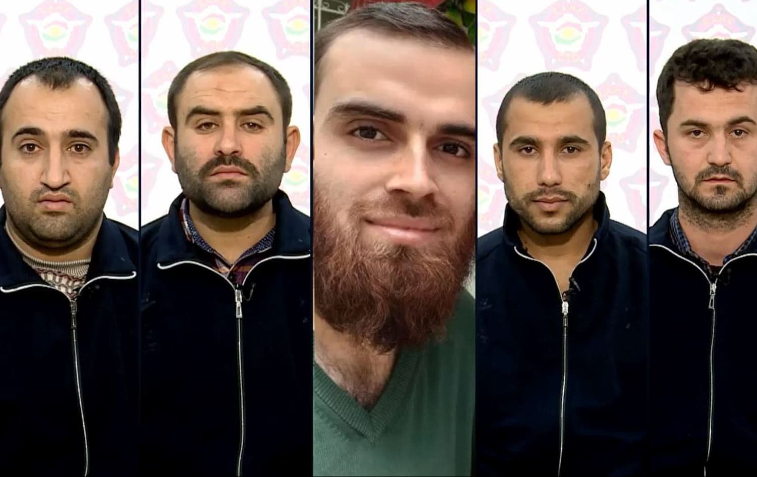 Five ISIS-affiliated men arrested by security forces in Erbil. Photo: Kurdistan Region Security Council (KRSC) / Screenshot