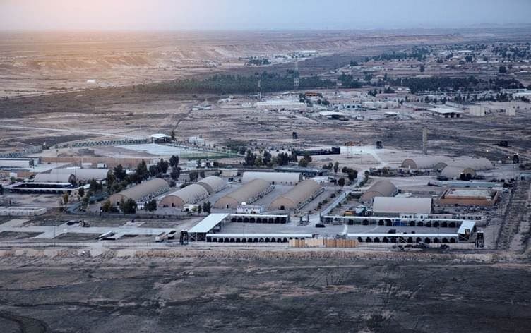 An aerial view of Ain al-Asad airbase in Iraq’s Anbar province on December 29, 2019. File photo: Nasser Nasser/AP