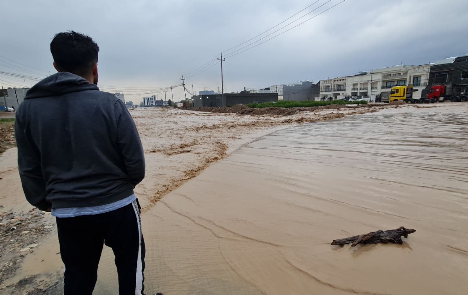 Flash floods hit several neighborhoods in Erbil province on January 13, 2022. Photo: Bilind T. Abdullah/Rudaw 