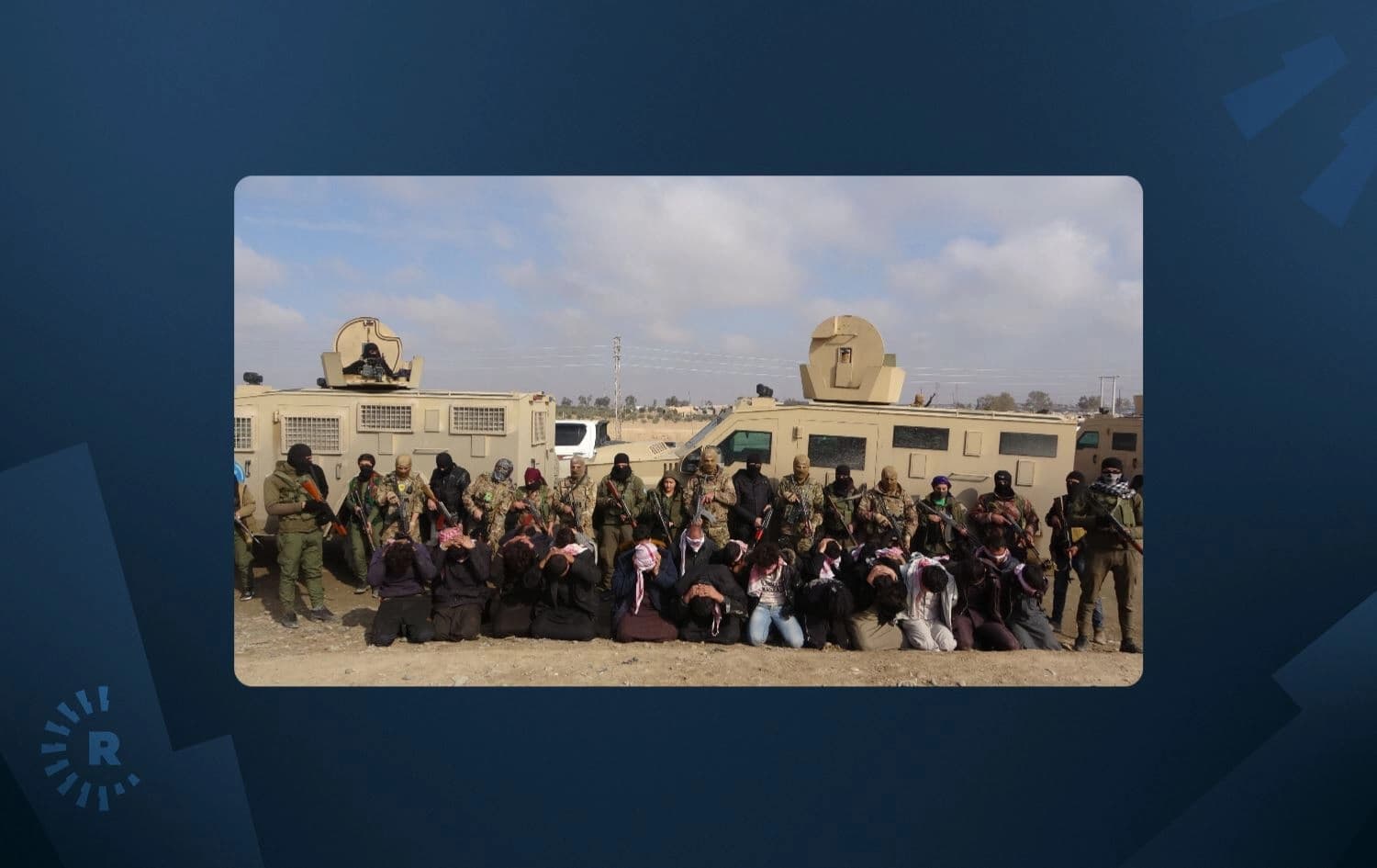 The arrested ISIS suspects. Date: January 31, 2022. Photo: handout/SDF