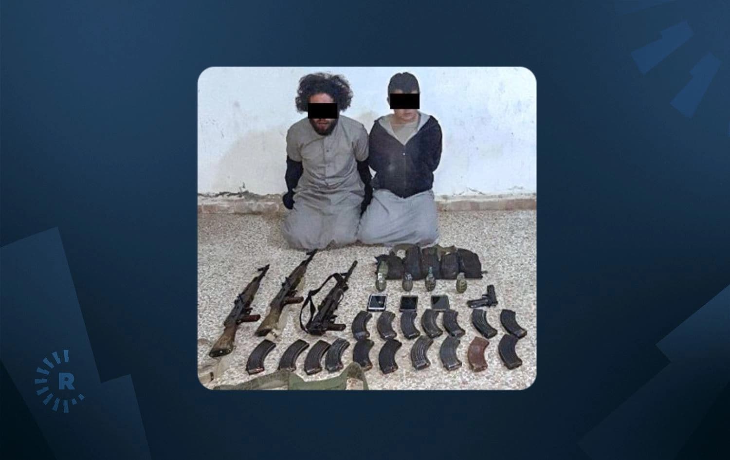 The two ISIS suspects captured by the SDF on February 6, 2022. Photo: SDF media
