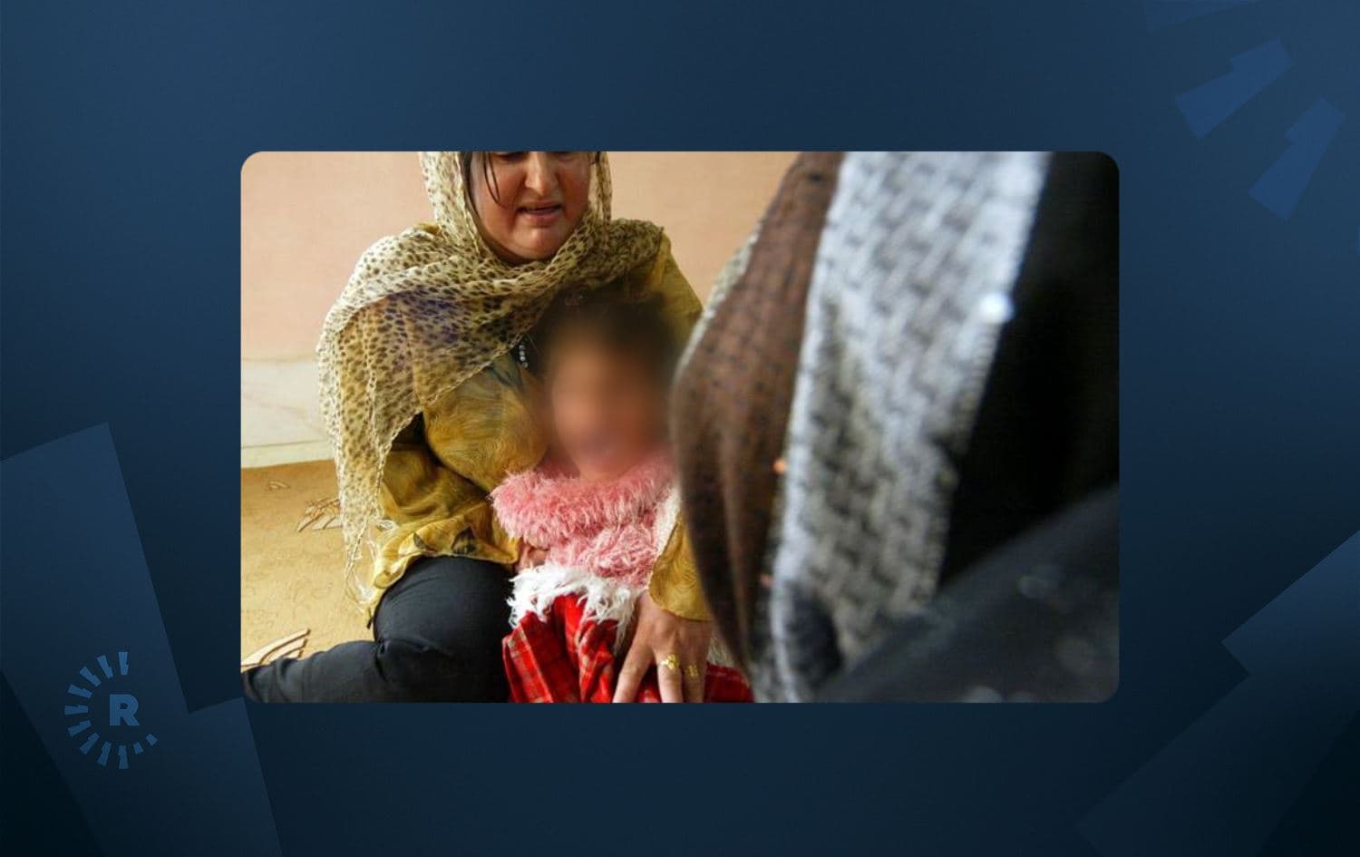 A four-year-old screams while being mutilated in Sulaimani province. File photo: AFP