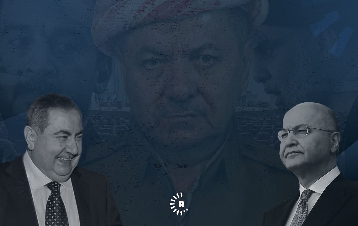 KDP's candidate for Iraqi president, Hoshyar Zebari (left), and PUK candidate and current president, Barham Salih (right). Photo: AFP. Graphic: Rudaw