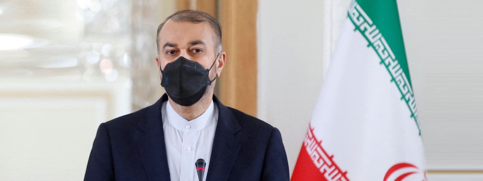 Iranian Foreign Minister Hossein Amir-Abdoulahian captured at a press conference in Tehran on February 14, 2022. Photo: AFP