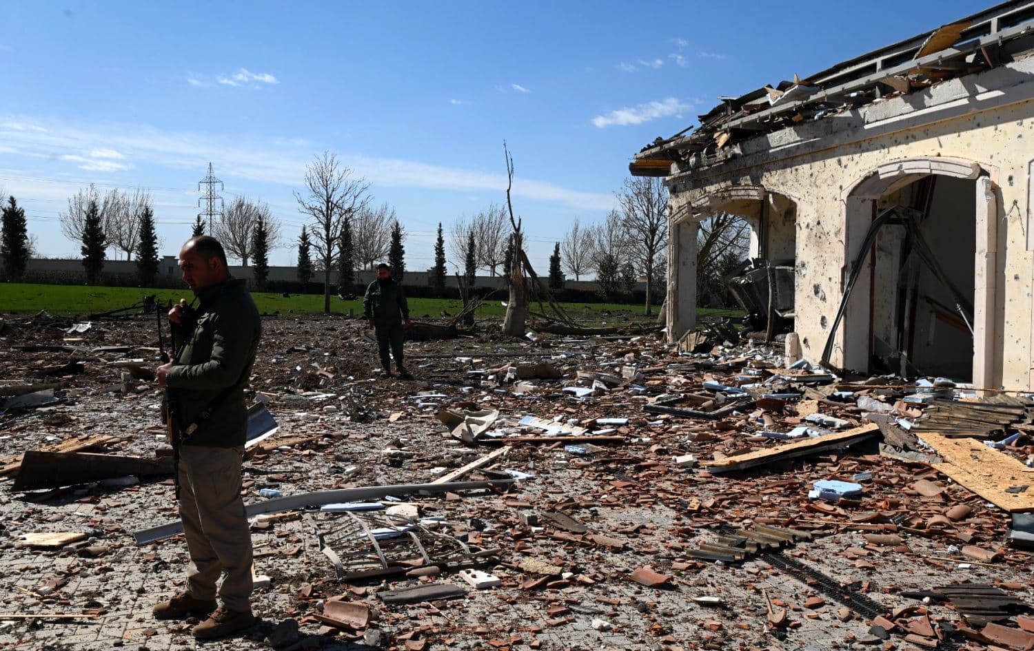 One of the residential areas in Erbil targeted by Iranian ballistic missiles on March 13, 2022. Photo: Rudaw