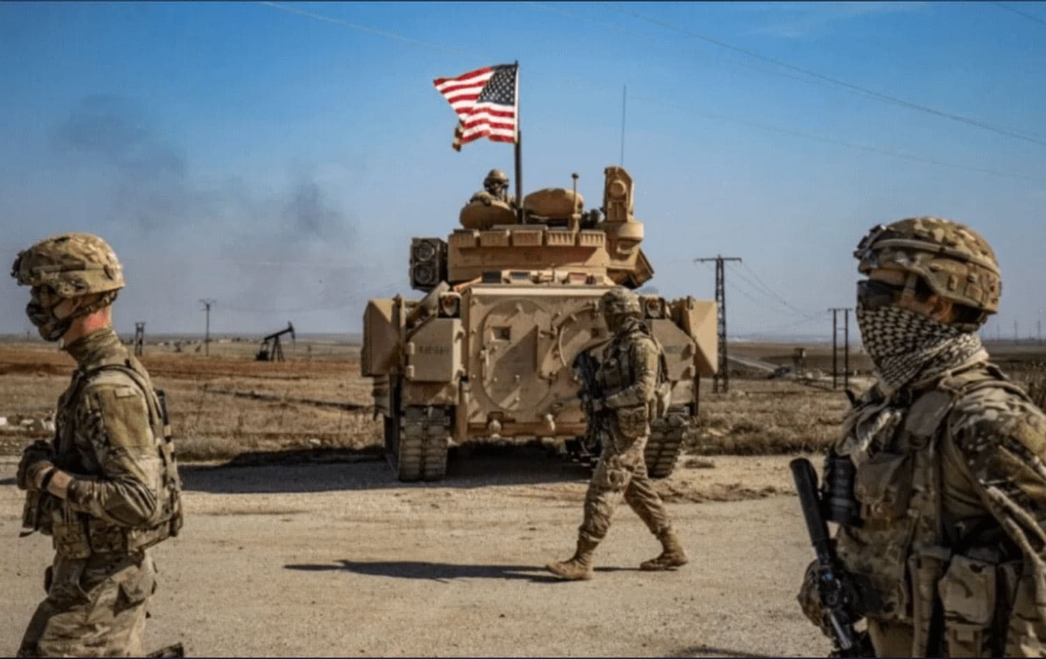American soldiers in Syria on February 13, 2021. Photo: Delil Souleiman/AFP