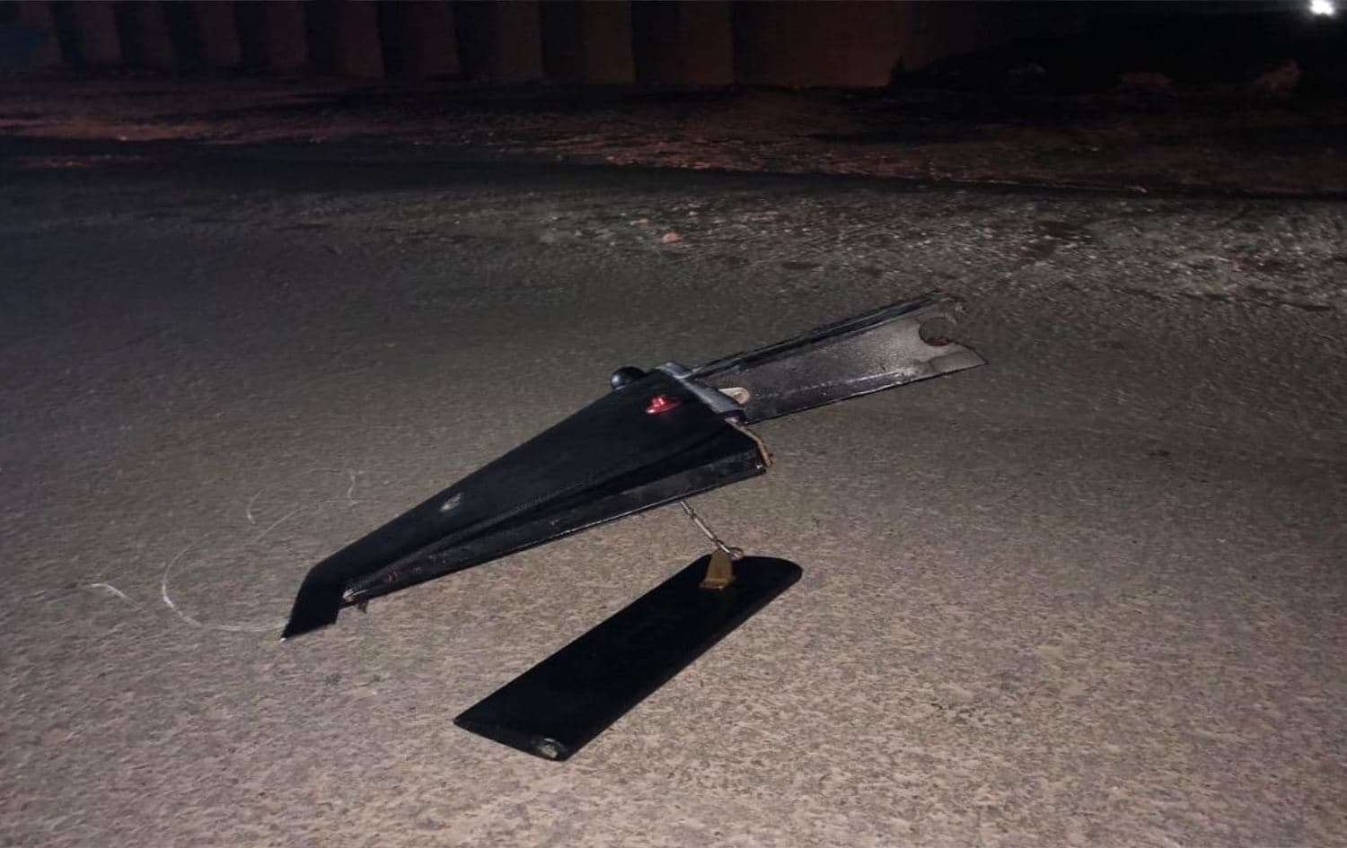 Remnants of the shot down drone from the unsuccessful attack on April 8, 2022. Photo: Handout/CJTF-OIR