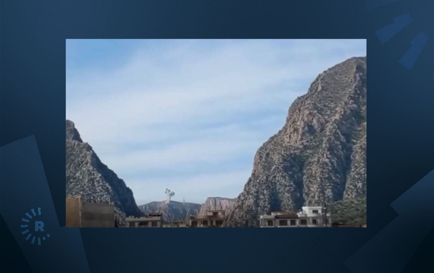 Turkish bombardment target Shiladze town in Duhok province on April 17, 2022. Photo: screenshot