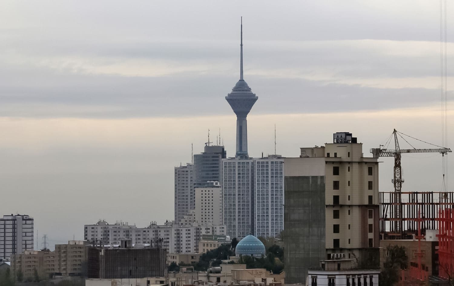 A general view of the Iranian capital Tehran and the Milad tower, November 5, 2018. Photo: Atta Kenare/AFP