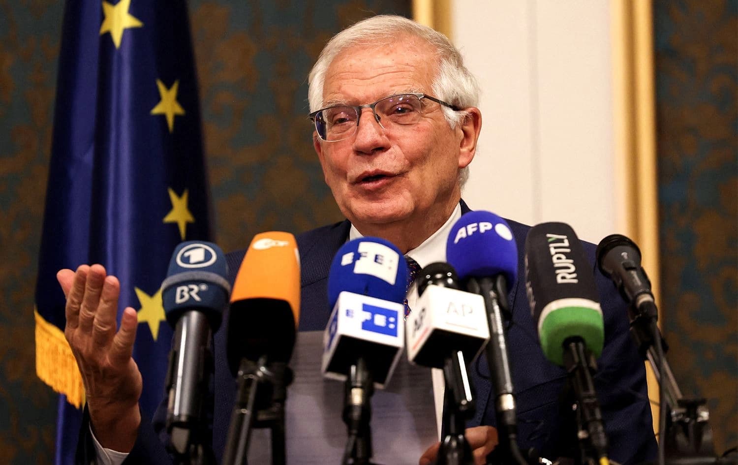 EU High Representative for Foreign Affairs and Security Policy Josep Borrell gives a press conference in Tehran on June 25, 2022. Photo: Atta Kenare/AFP