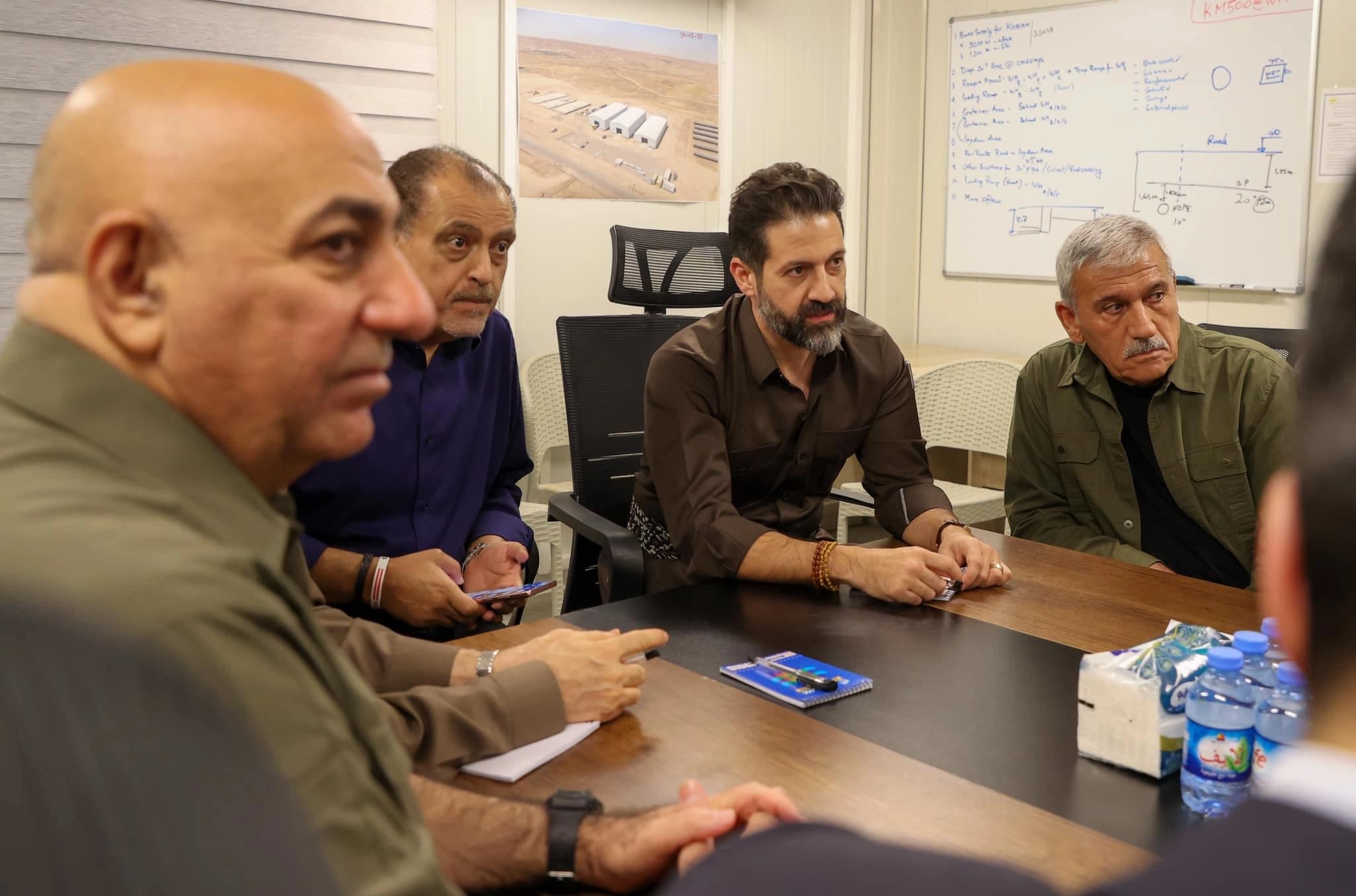 KRG Deputy PM Qubad Talabani (2nd from right) visited Khor Mor gas field on June 25, 2022 after it was attacked for the third time. Photo: Azhe Omar