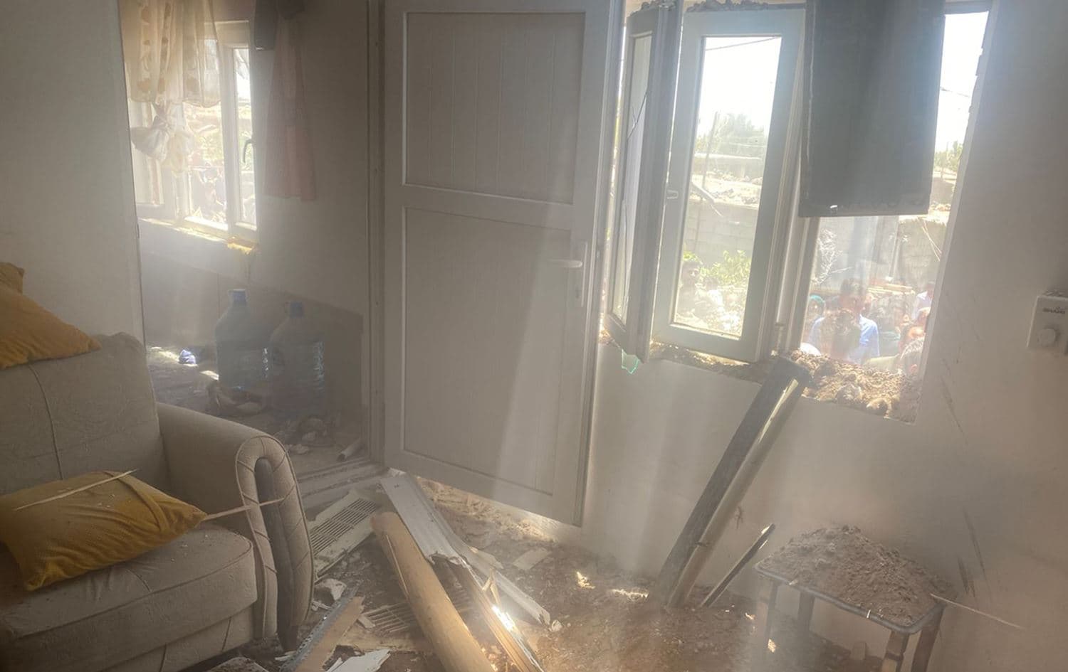 Damage caused by a Turkish drone targeting Makhmour camp on July 5, 2022. Photo: Roj News