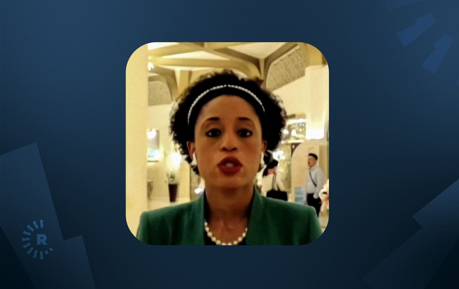 US State Department Arabic language Spokesperson Geraldine Gassam Griffith speaking to Rudaw on July 16, 2022. Photo: Rudaw