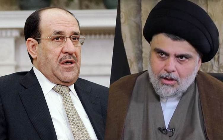 State of Law leader Nouri al-Maliki and Sadrist Movement leader Muqtada al-Sadr. Photos: AP, Rudaw
