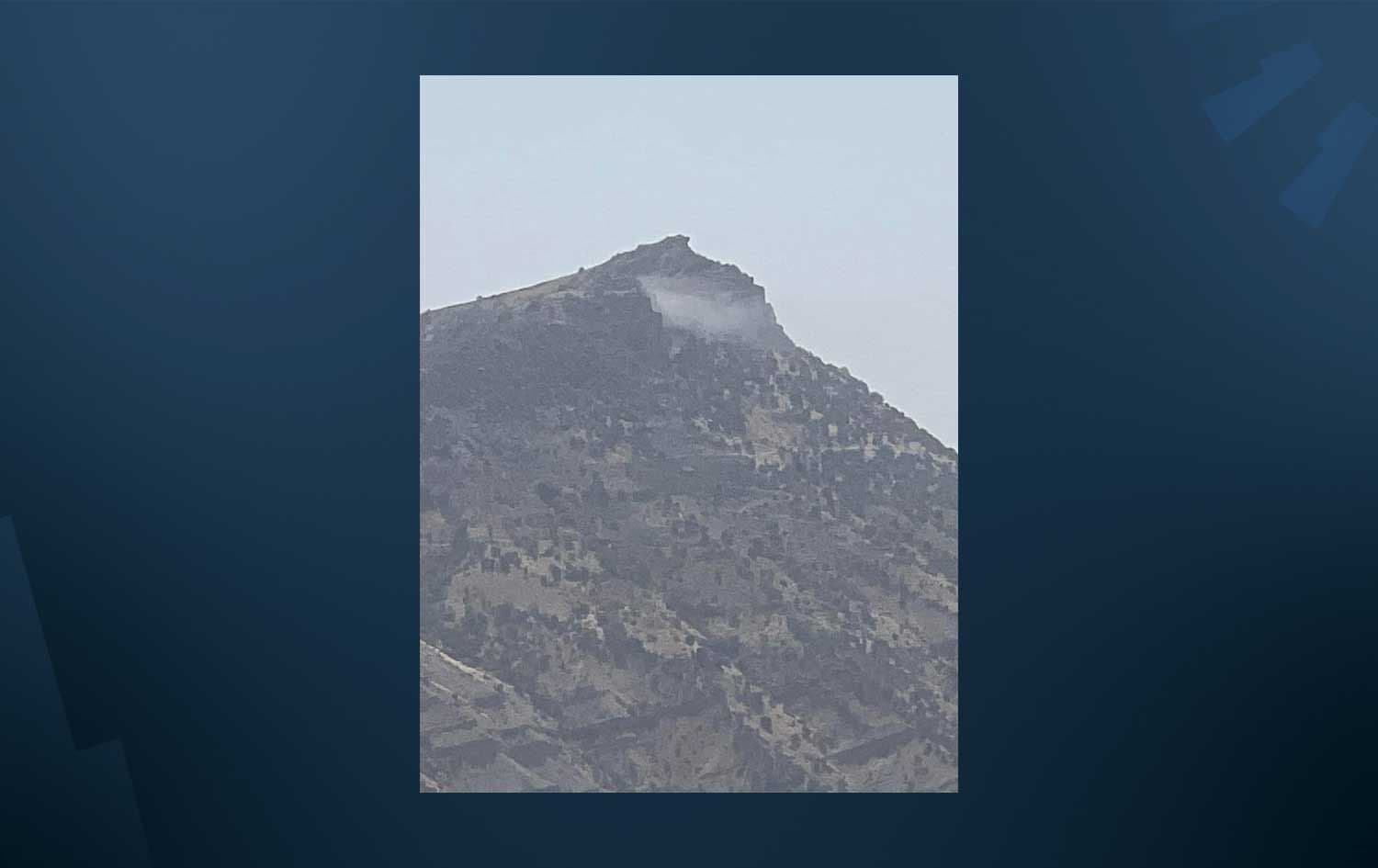 Aftermath of a drone which targeted Mount Barzut in Sharbazher town on August 22, 2022. Photo: Submitted