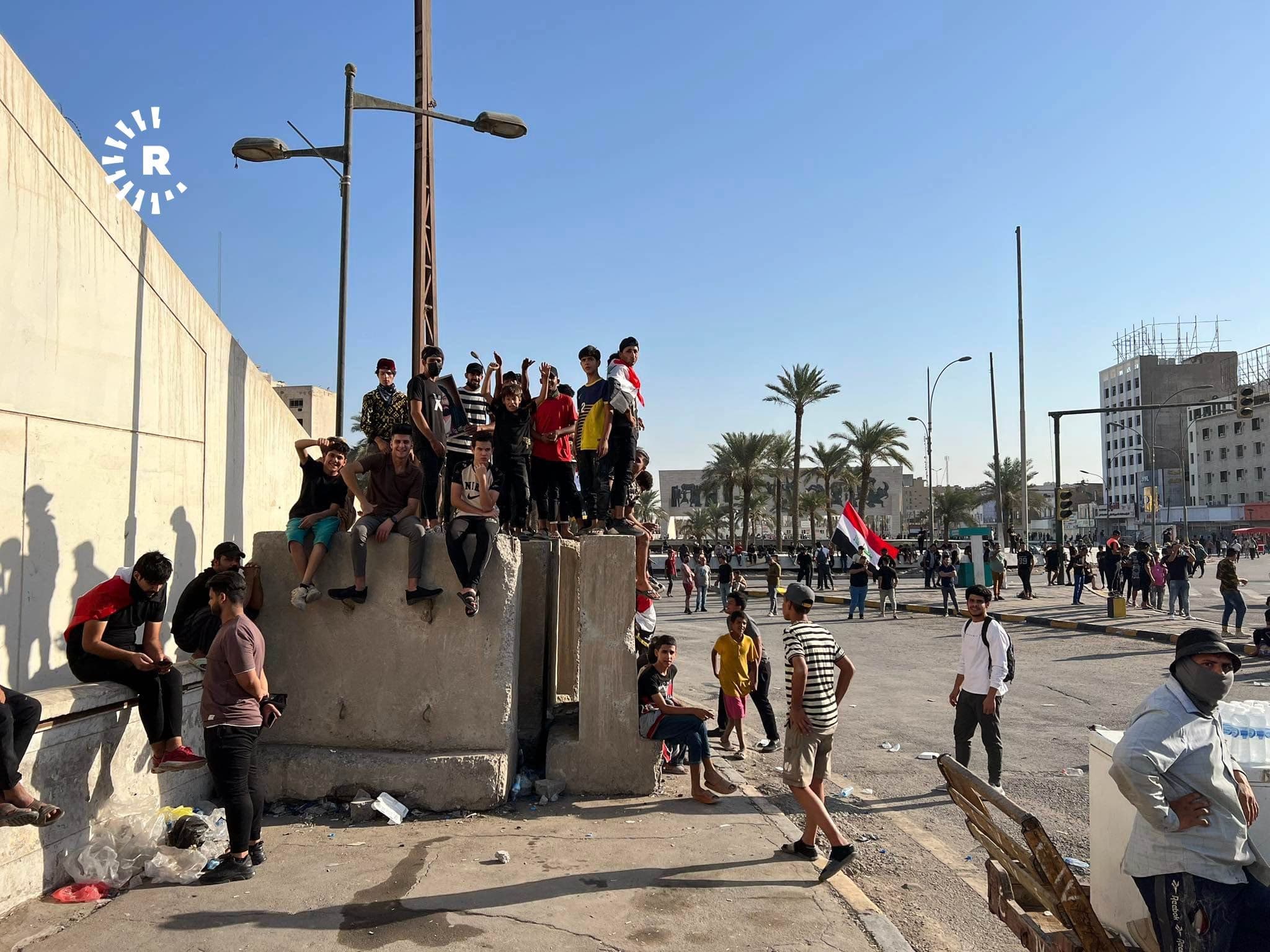 Tishreen movement resumes protests in Baghdad. Date: October 1, 2022. Photo: Rudaw