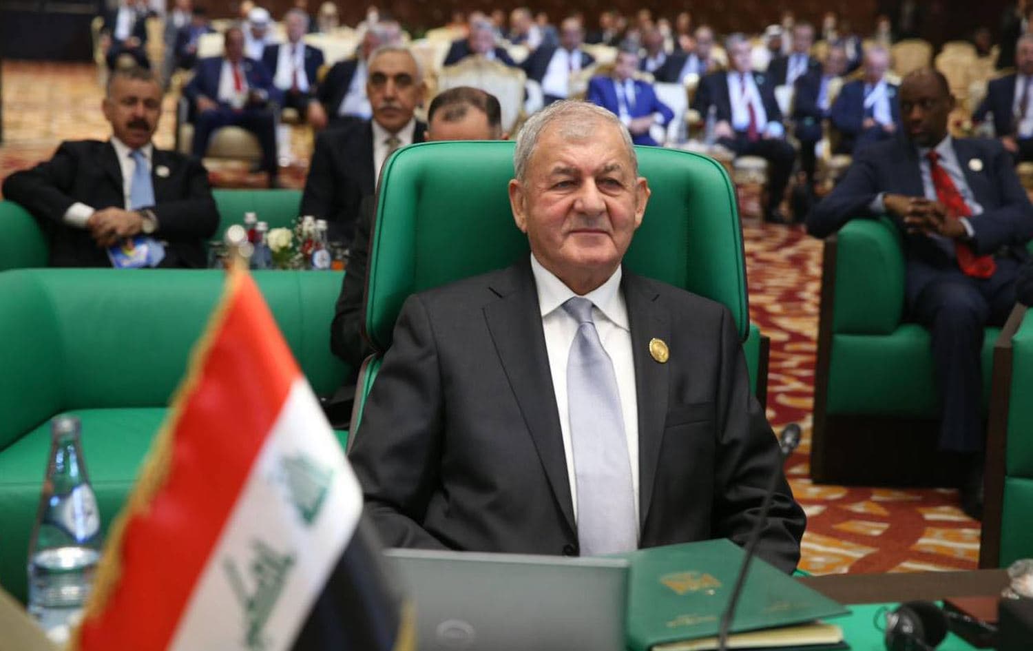 Iraq’s President Abdul Latif Rashid in the Arab Summit in Algiers, Algeria on November 2, 2022. Photo: Rashid's office.
