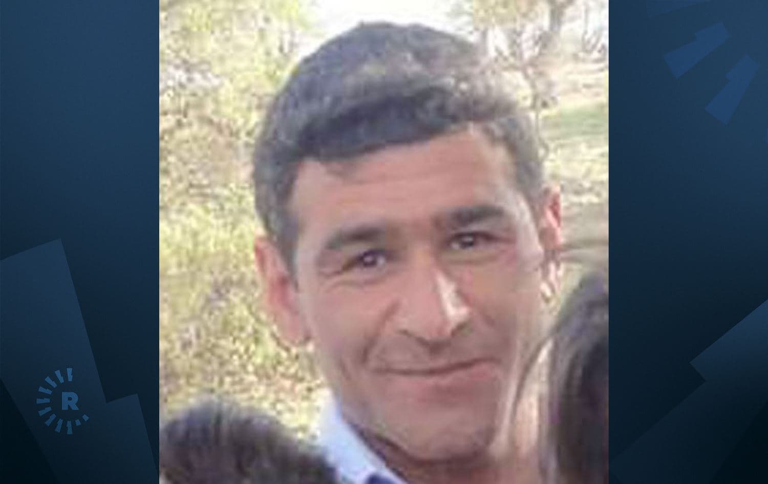 Ardalan Ghasemi, 48, was painting graffiti on a wall in the Taq-e Bostan area of Kermanshah in Iran on November 10, 2022. Photo: Kurdistan Human Rights Network