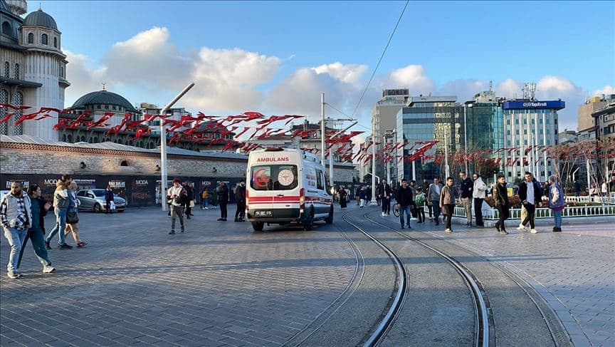 Taksim square in Istanbul after the explosion. Photo: AA/file 