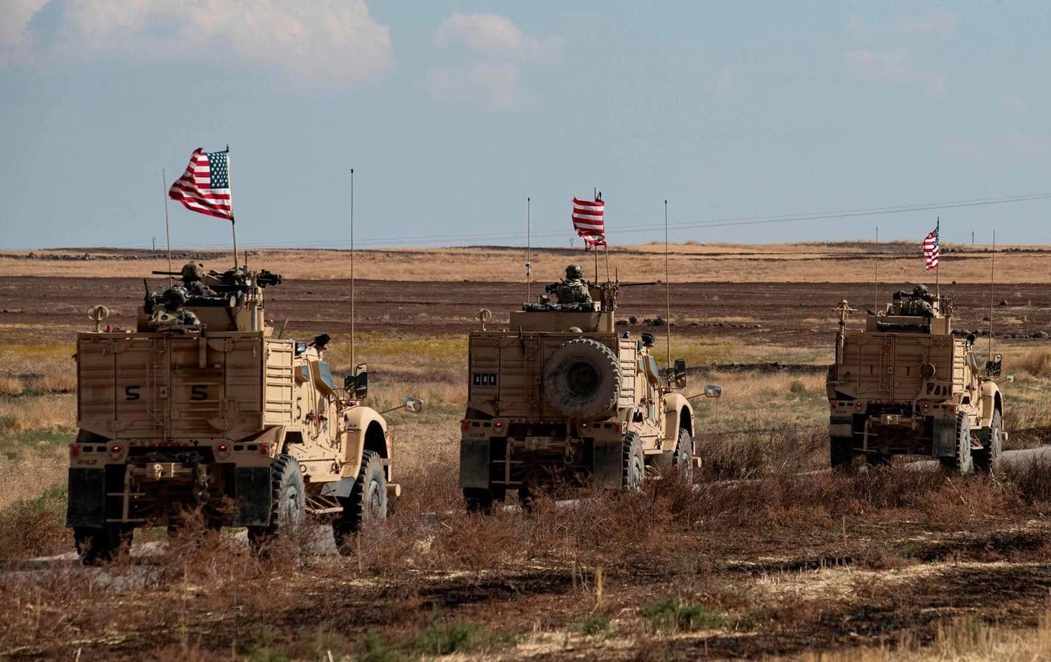 A convoy of US armored vehicles in northeast Syria on November 3, 2022. Photo: Delil Souleiman/AFP