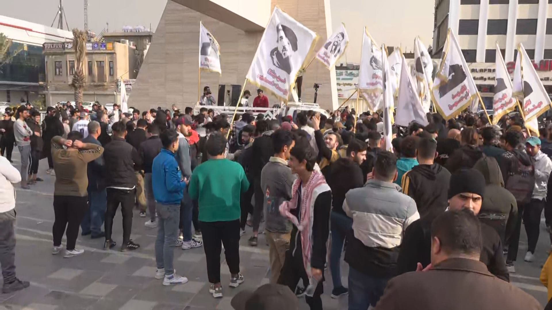 Iraqis protest devaluation of Iraqi dinar against the US dollar in Baghdad on February 3, 2023. Photo: Rudaw