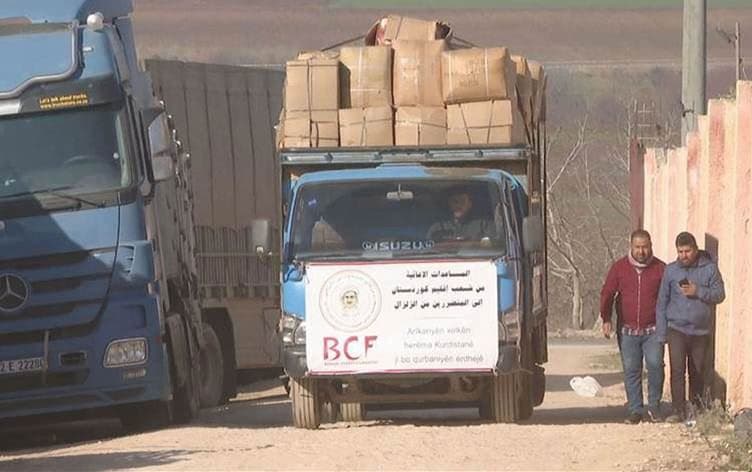 Dezgeha Xêrxwaziya Barzanî duyemîn karwana alîkariyan li Efrîn û Cindresê belav kir