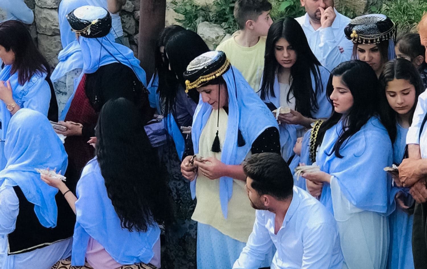 Yazidis celebrate their New Year at Lalish Temple in Duhok province on April 18, 2023. Photo: Naif Ramadhan/Rudaw