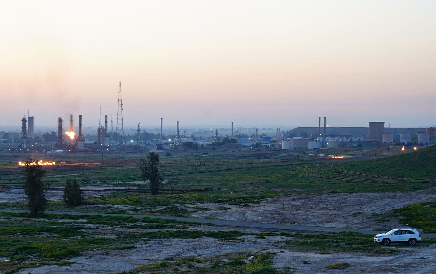 A picture dated April 2, 2023 shows a view of the North Oil Company installations in the northern Iraqi multi-ethnic province of Kirkuk. Photo: Marwan Ibrahim/Rudaw