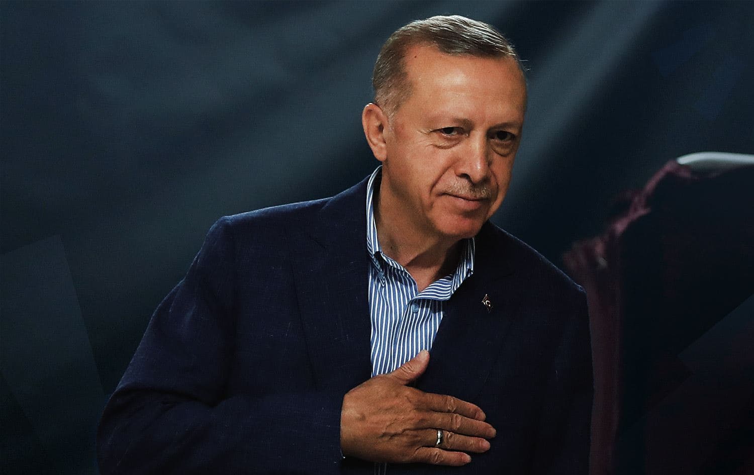 Turkey's President and presidential candidate of AK Party Recep Tayyip Erdogan casts his ballot on the day of the Presidential runoff vote in a school in Istanbul on May 28, 2023. Photo: Murad Sezer/AFP