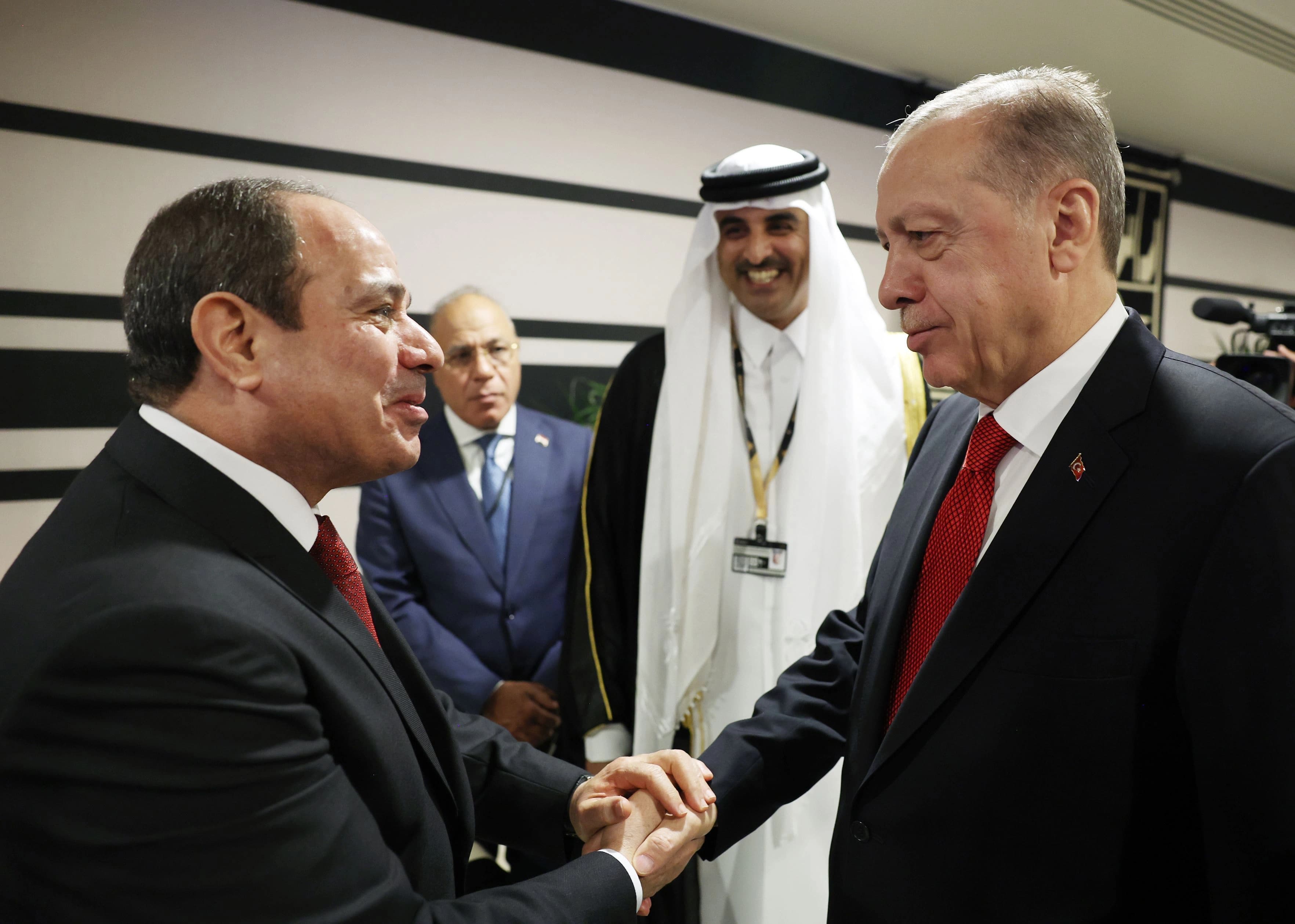 Serokomarê Tirkiyê Recep Tayyip Erdogan û Serokomarê Misrê Ebdulfettah Sîsî