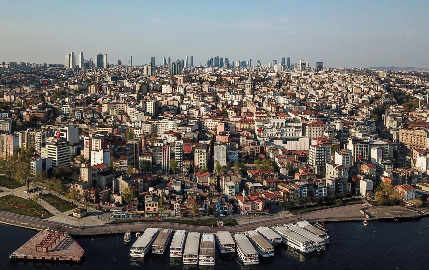 An aerial view of Istanbul, Turkey, on April 26, 2020. Photo: AFP