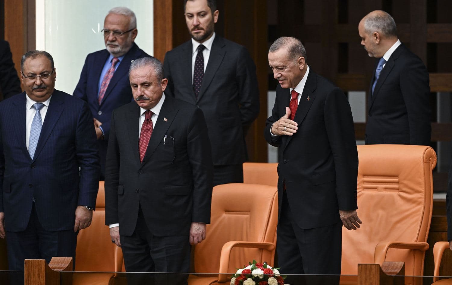 Serokkomarê Tirkiyê Recep Tayyip Erdogan di yekemîn civîna xûla nû ya parlamentoya Tirkiyê de, îro Înê 2ê Hezîrana 2023an. Wêne: AA