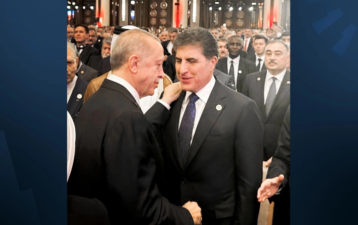 رەجەب تەیب ئەردۆغان، سەرۆککۆماری تورکیا و نێچیرڤان بارزانی، سەرۆکی هەرێمی کوردستان