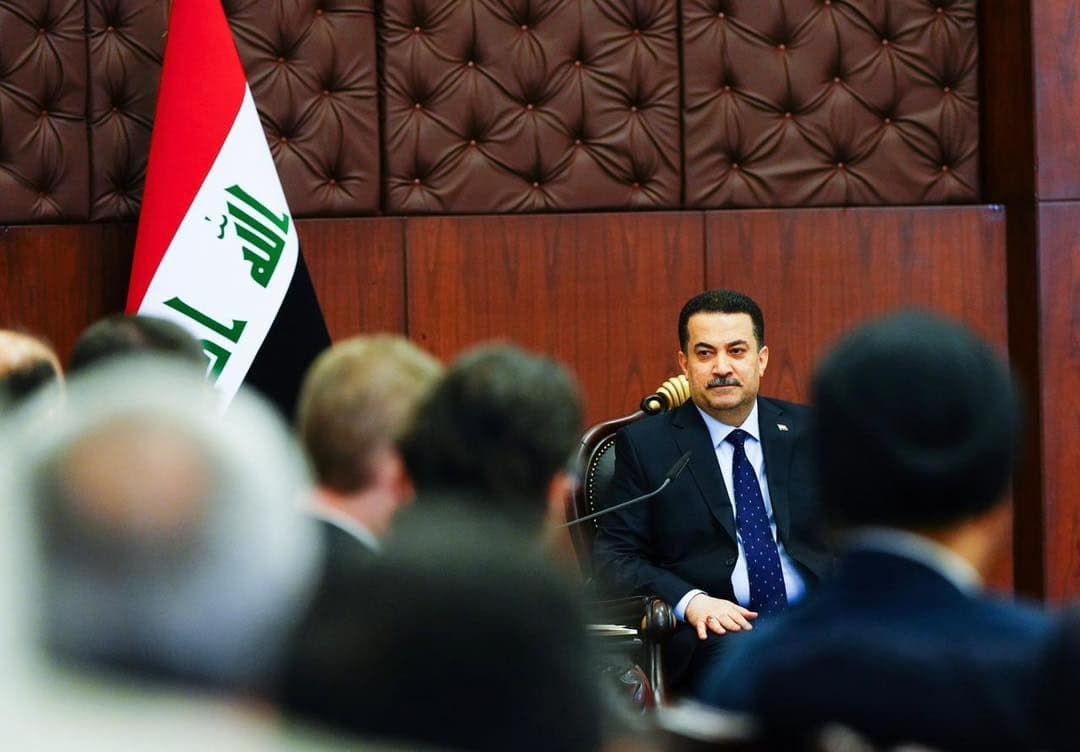 Iraq’s Prime Minister Mohammed Shia’ al-Sudani at a meeting with Iraqi-American Business Council in Baghdad on June 14, 2023. Photo: Sudani's office 