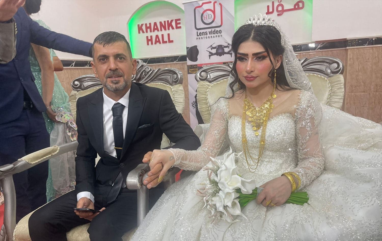 Dakhil Hasan (left) reunited with Samia Smo after nine years of seperation by ISIS. Photo: Haidar Doski/Rudaw 