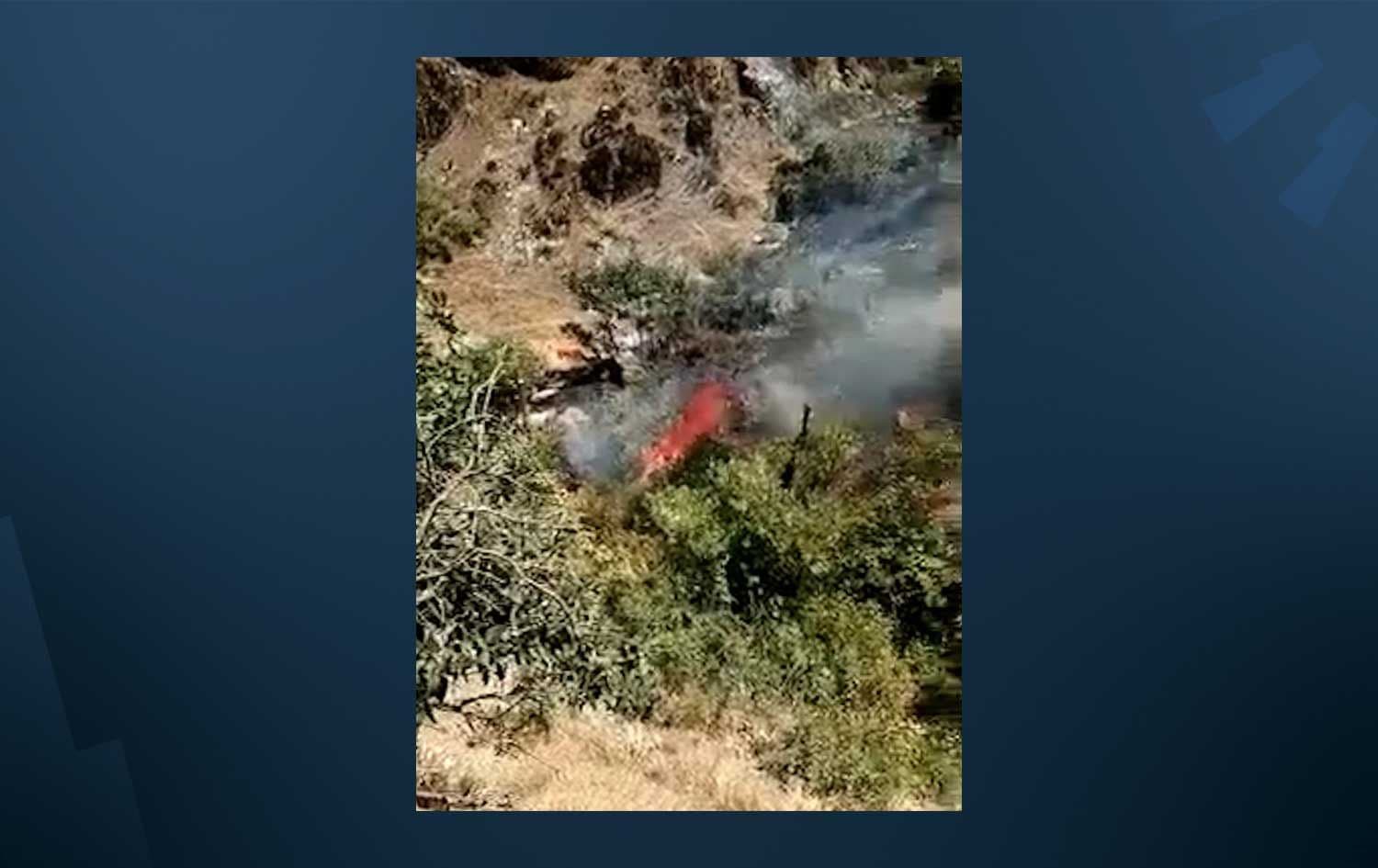 Di encama gulebarana hêzên Tirkiyê de agir bi derdora gundekî ket