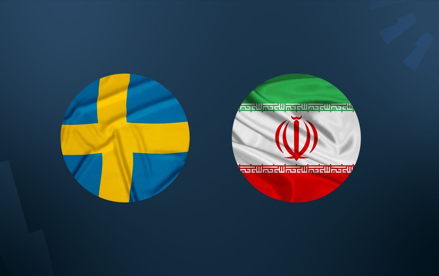 Sweden Flag (left) and Iran flag. Graphic: Rudaw