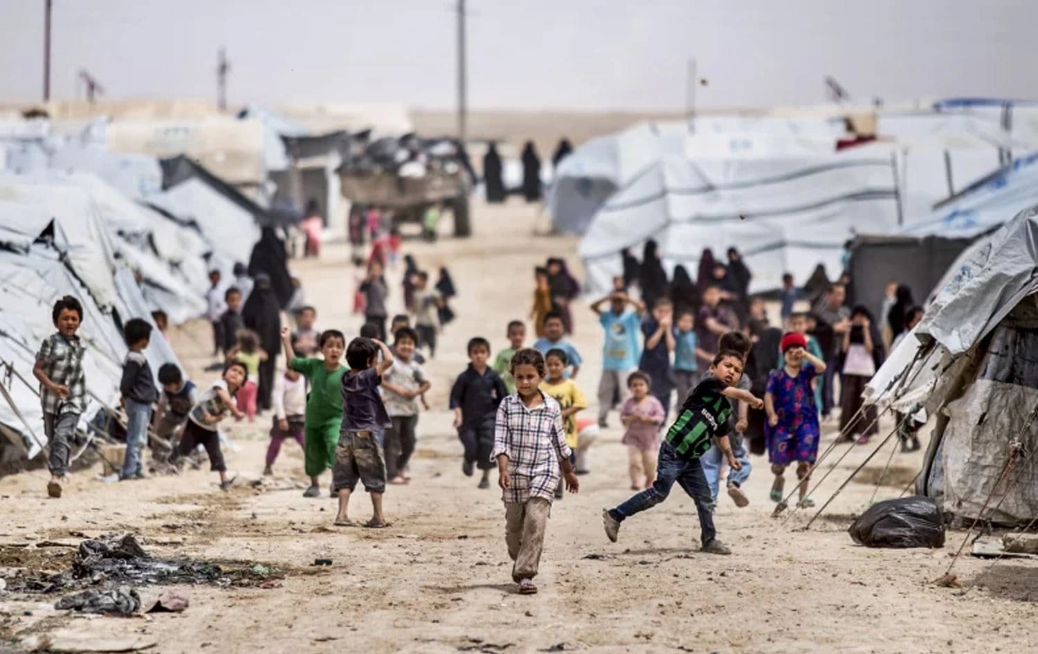 کەمپی هۆل لە رۆژئاوای کوردستان.  وێنە: AFP