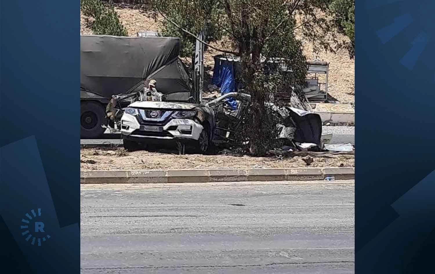 دیمەنێکی ئۆتۆمبێلەکە دوای سووتانی